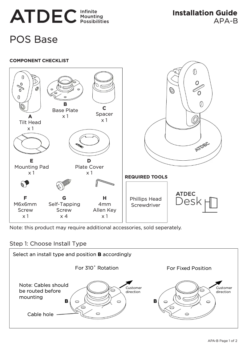 Página 1 del manual Manual de usuario Atdec APA-B