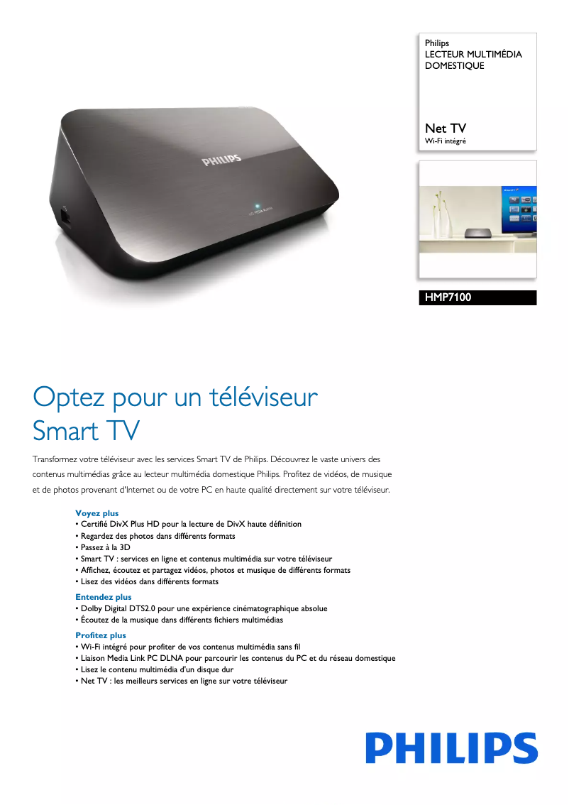 Image de la première page du manuel de l'appareil HMP7100