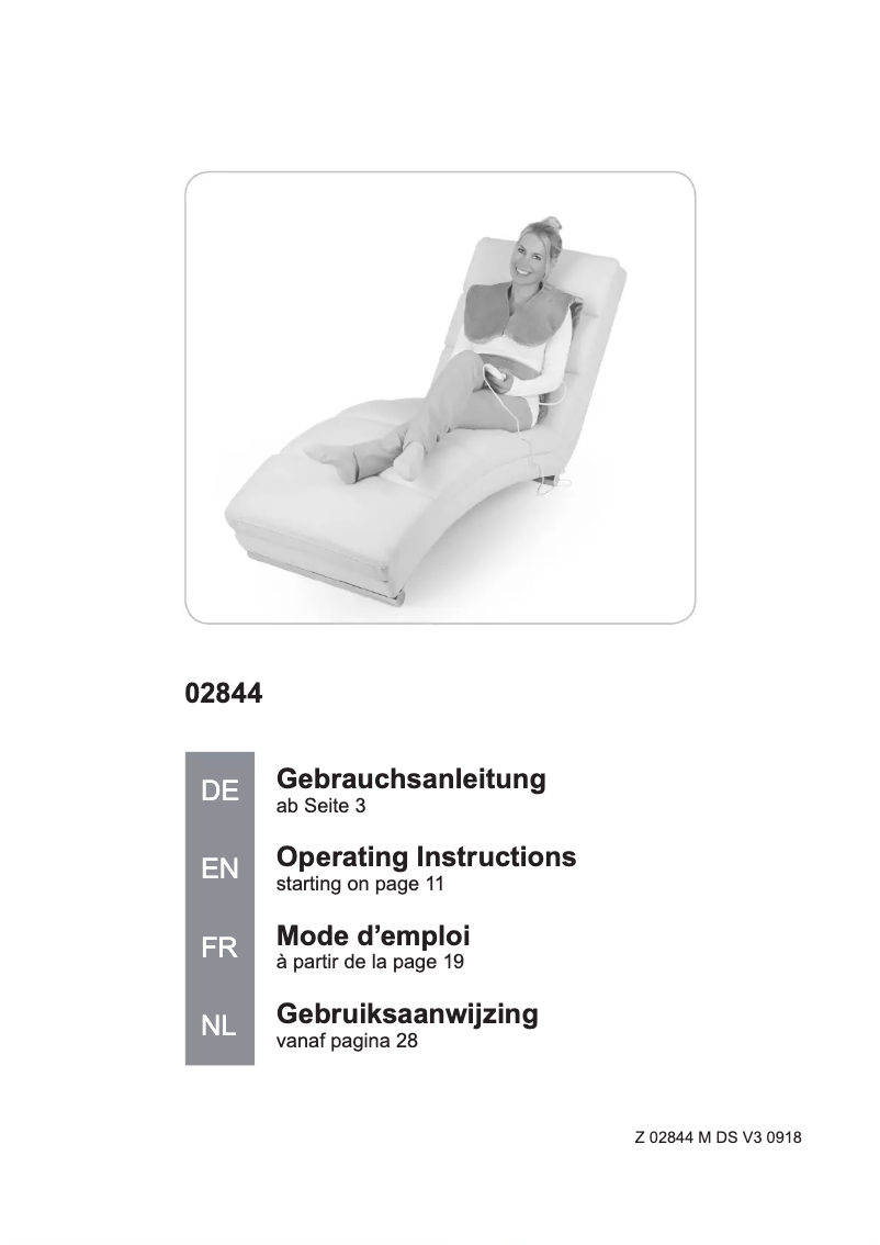 Page n°1 - Manuel utilisateur VitalMaxx 02844