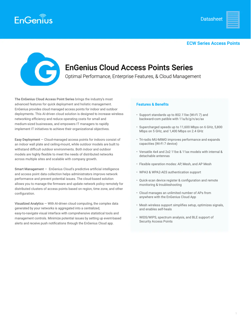 Image de la première page du manuel de l'appareil EWS850-FIT