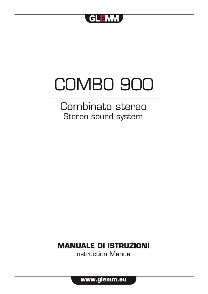 Page n°1 - Manuel utilisateur Glemm COMBO 900