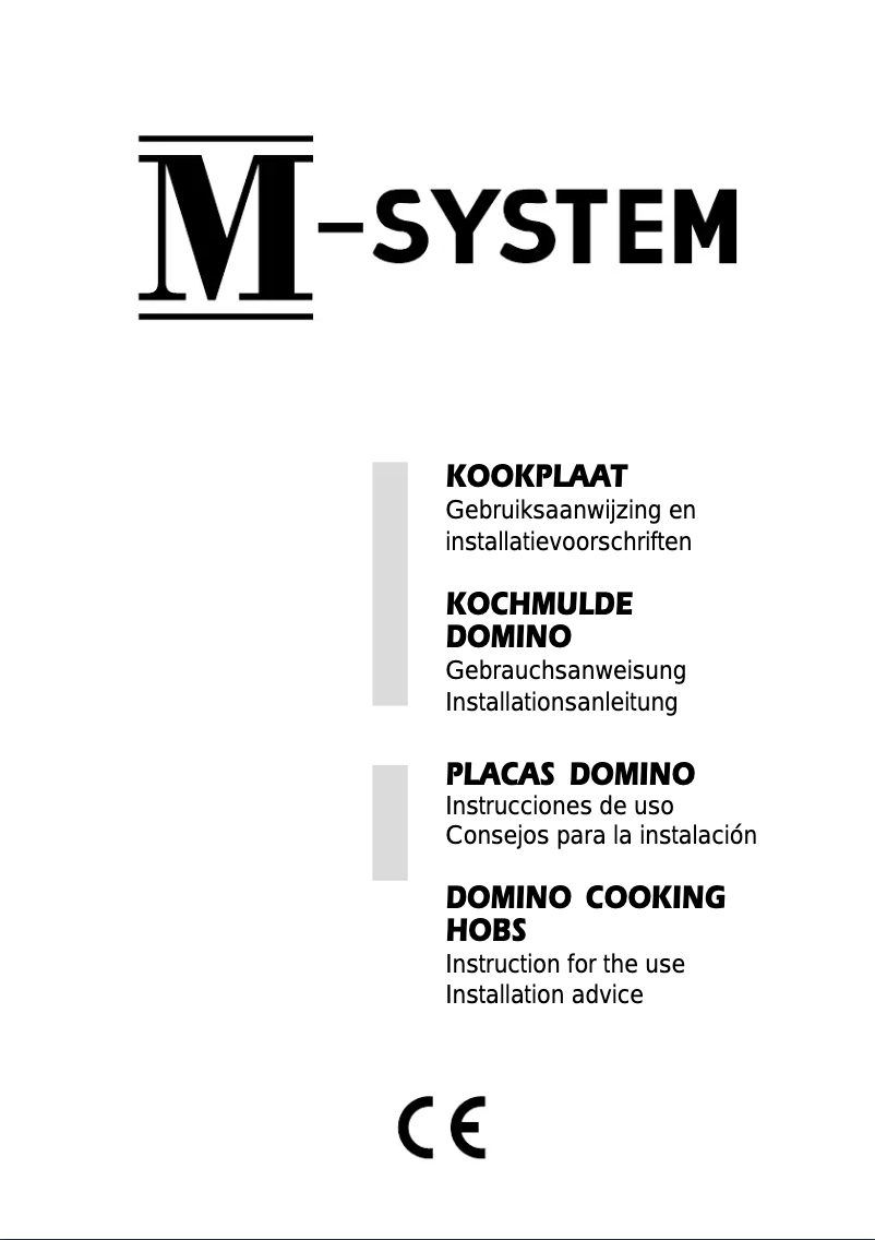 Page n°1 - Manuel utilisateur M-System MCFR