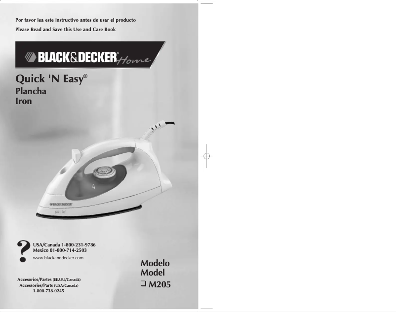 Page 1 de la notice Manuel utilisateur Black & Decker M205