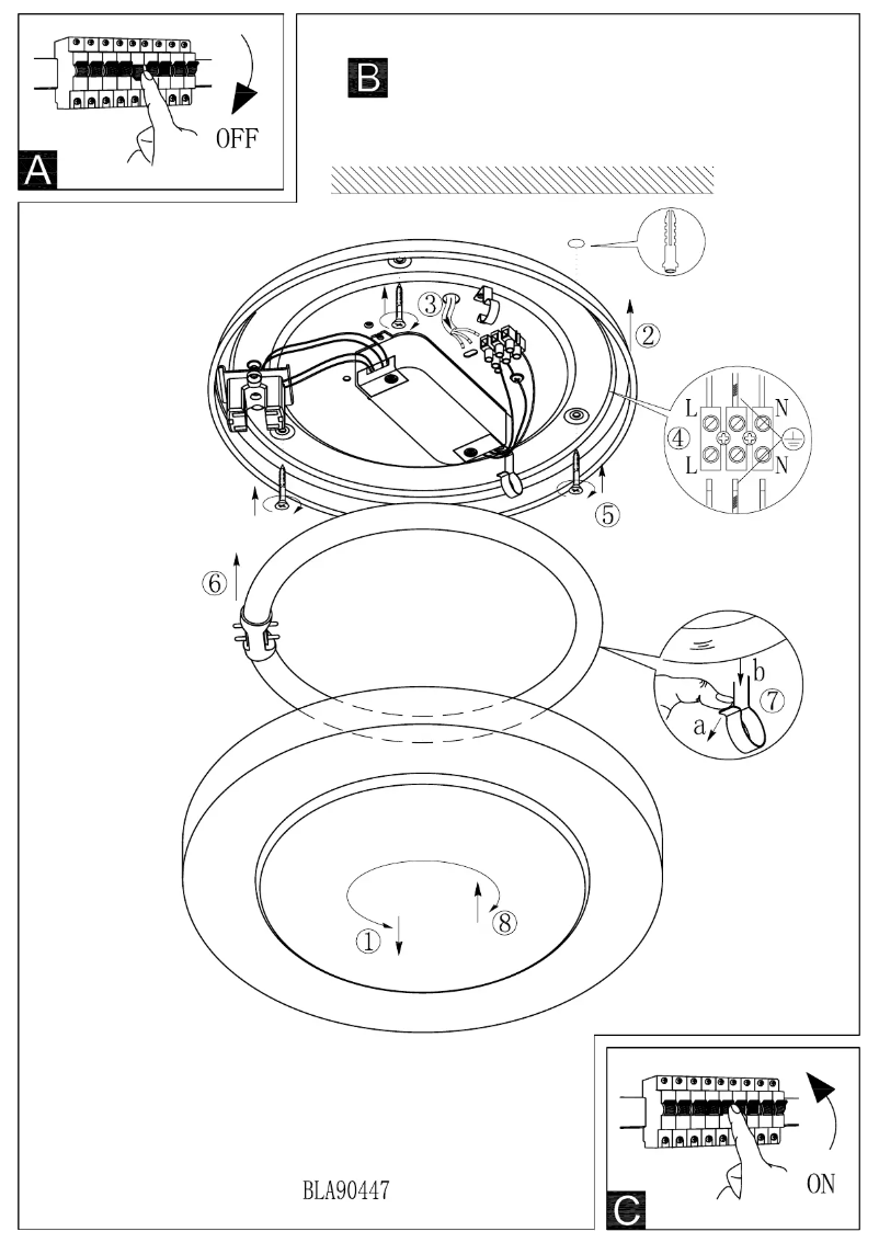 Page 1 de la notice Manuel utilisateur Eglo Carpi