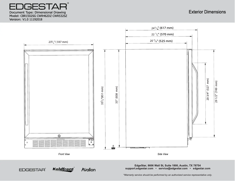 Image de la première page du manuel de l'appareil CWR532SZ