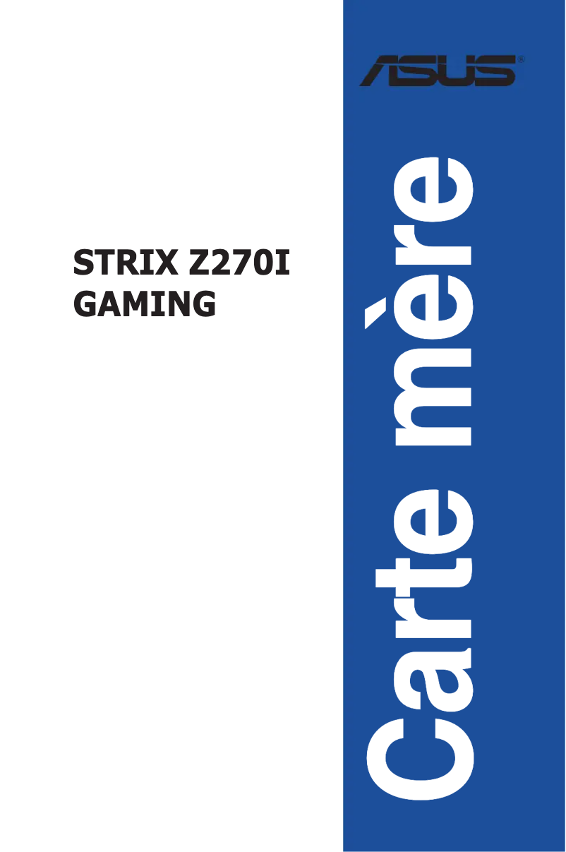 Page 1 de la notice Manuel utilisateur Asus ROG STRIX Z270-I GAMING