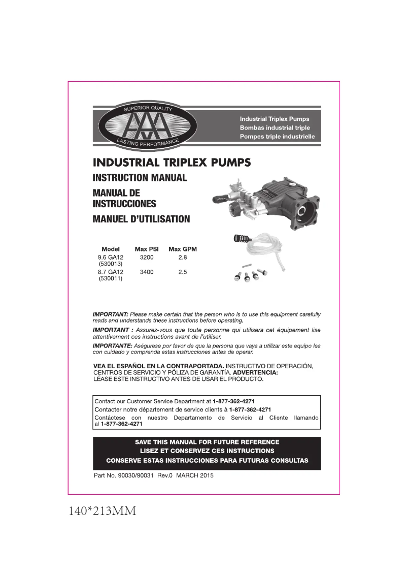 Image de la première page du manuel de l'appareil 90036