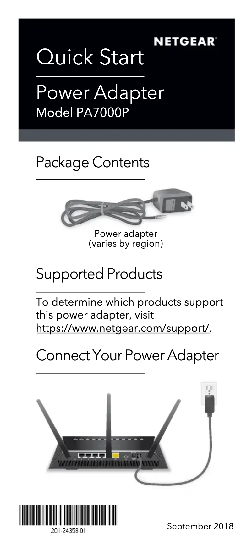 Page n°1 - Guide d'installation Netgear PA7000P