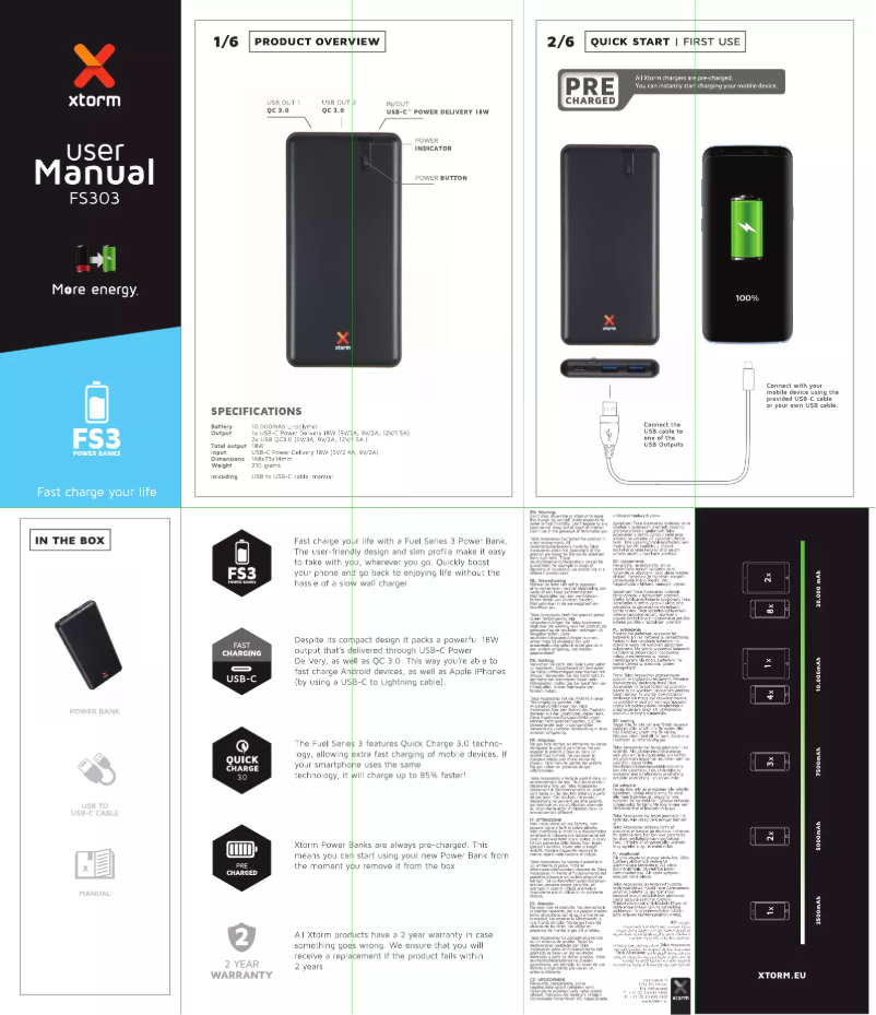 Image de la première page du manuel de l'appareil FS303