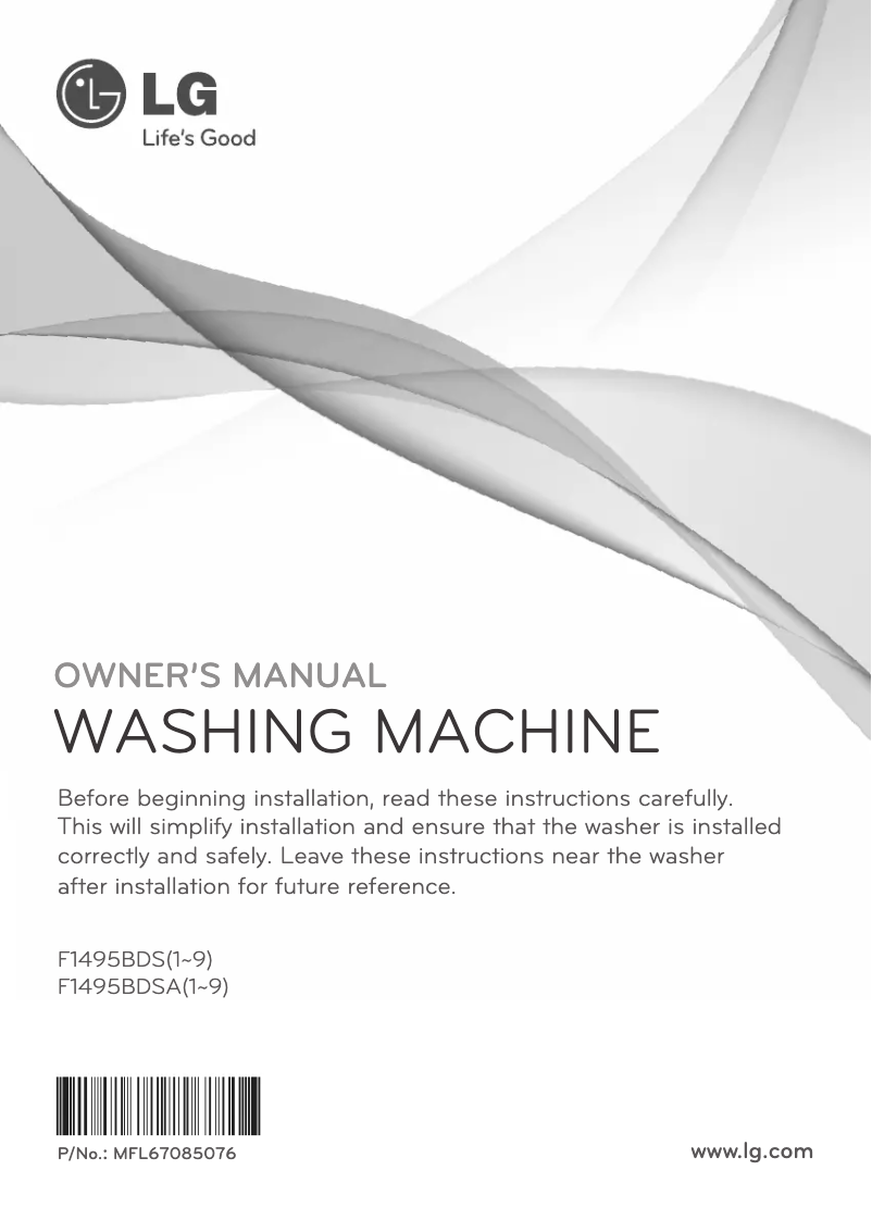 Página 1 del manual Manual de usuario LG F1495BDSA7
