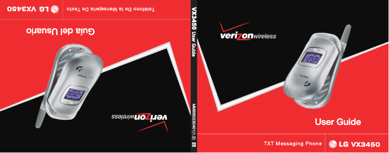 Page n°1 - Manuel utilisateur LG VX3450