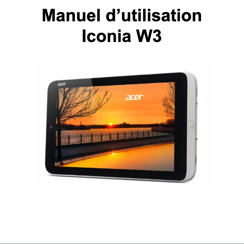 Página 1 del manual Manual de usuario Acer Iconia W3