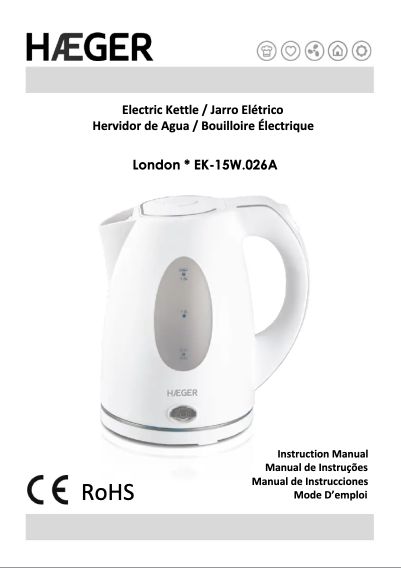 Page 1 de la notice Manuel utilisateur Haeger London EK-15W.026A