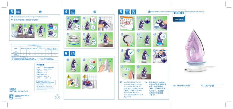 Page n°1 - Manuel utilisateur Philips EasySpeed GC3670