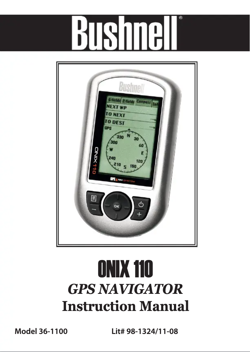 Page n°1 - Manuel utilisateur Bushnell ONIX 110
