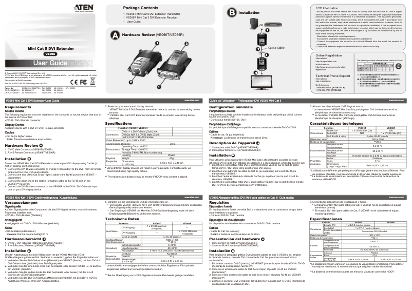 Page n°1 - Manuel utilisateur ATen VE066