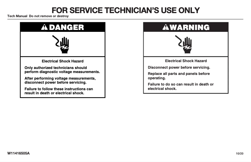 Image de la première page du manuel de l'appareil WOC54EC0HS