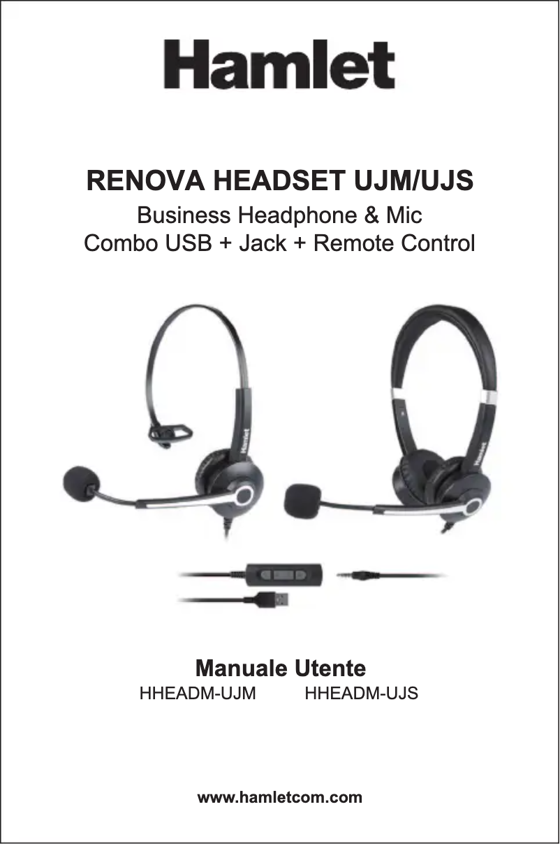 Page 1 de la notice Manuel utilisateur Hamlet HHEADM-UJM