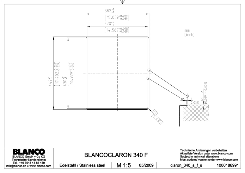 Page 1 de la notice Manuel utilisateur BLANCO CLARON 340-IF/N