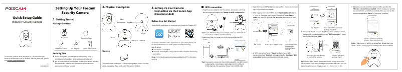 Page 1 de la notice Manuel utilisateur Foscam R5