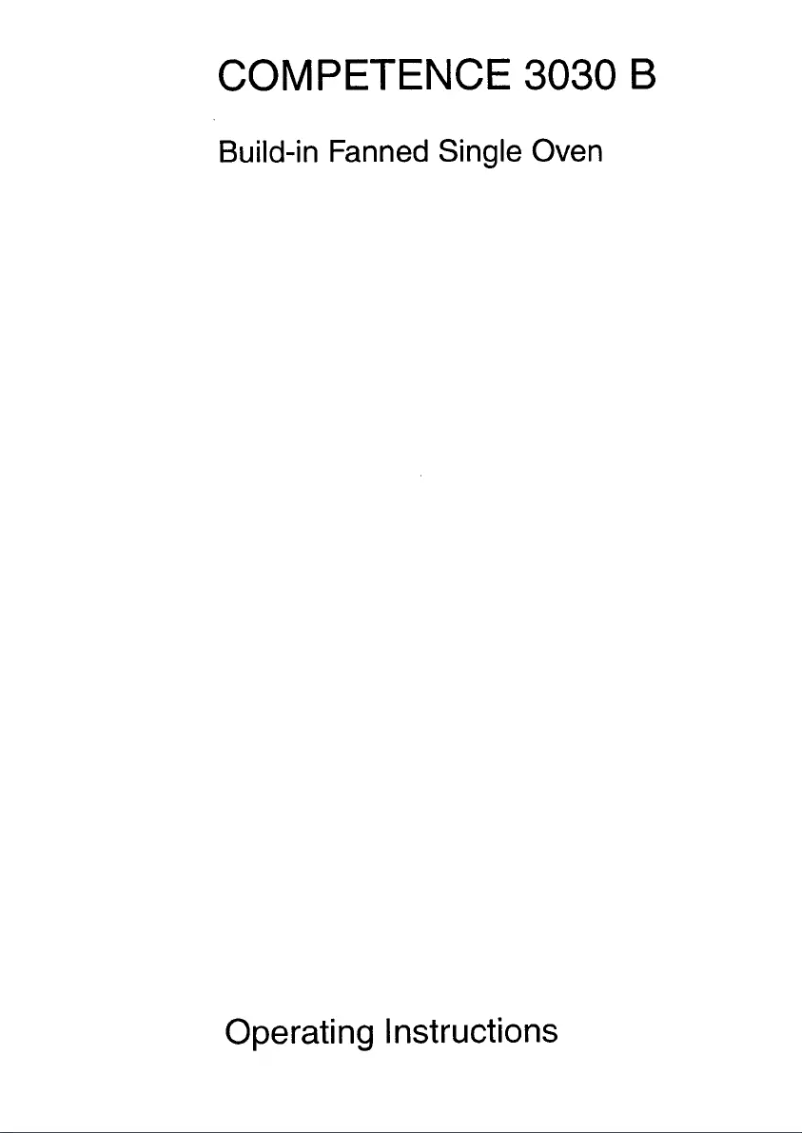 Página 1 del manual Manual de usuario AEG Competence 3030 B D