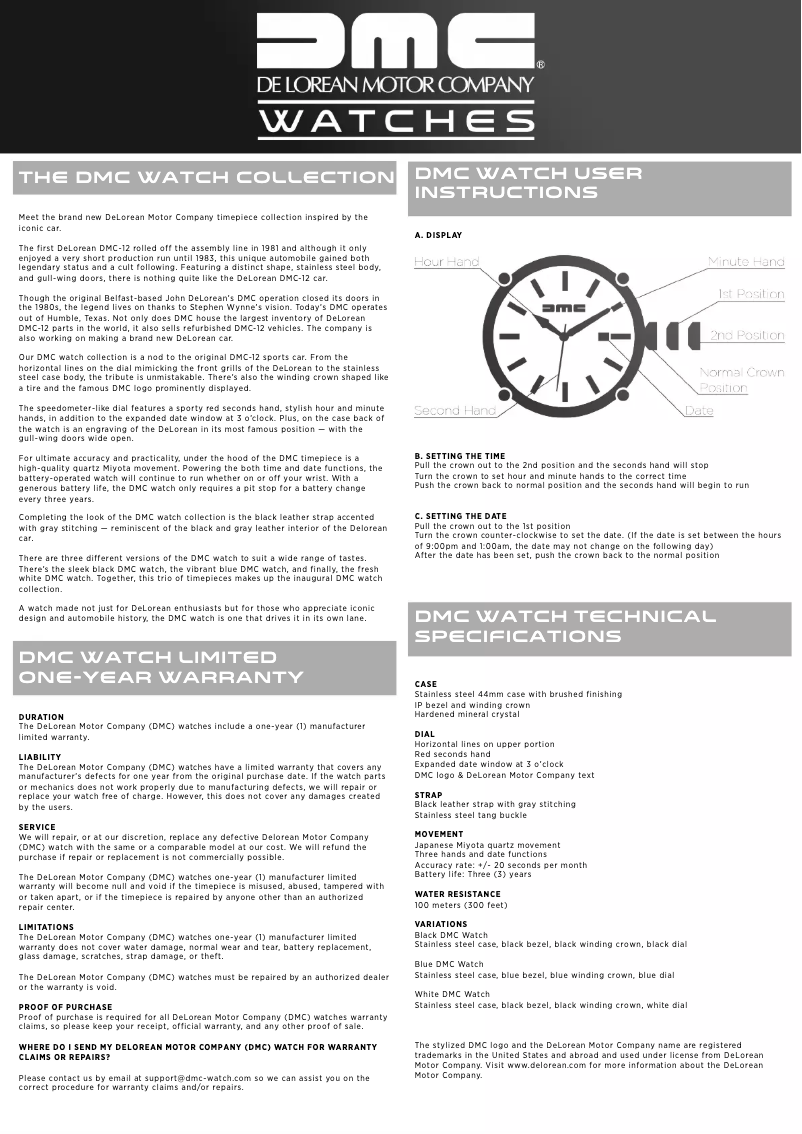 Página 1 del manual Manual de usuario DMC The Dream Steel