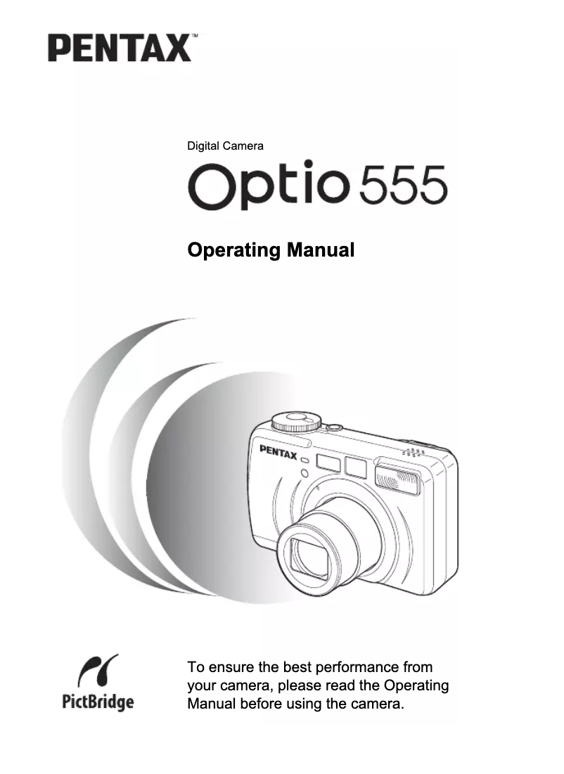 Página 1 del manual Manual de usuario Pentax Optio 555