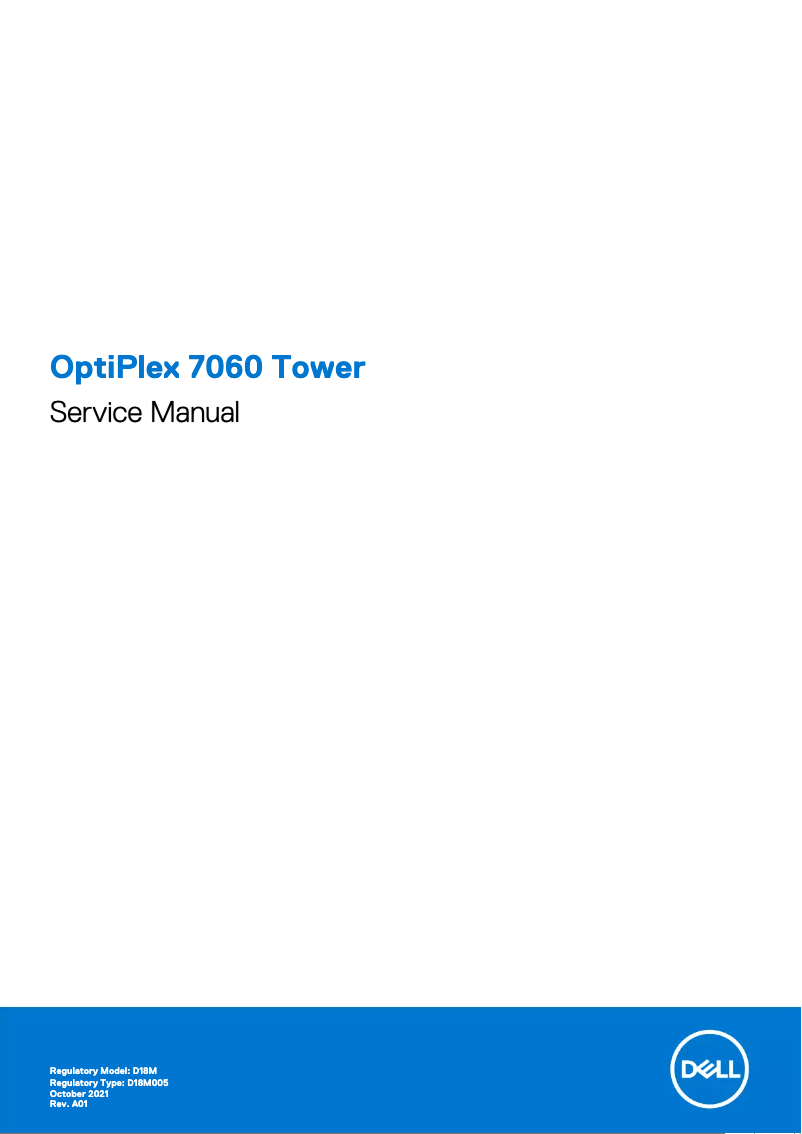 Image de la première page du manuel de l'appareil OptiPlex 7060 Tower