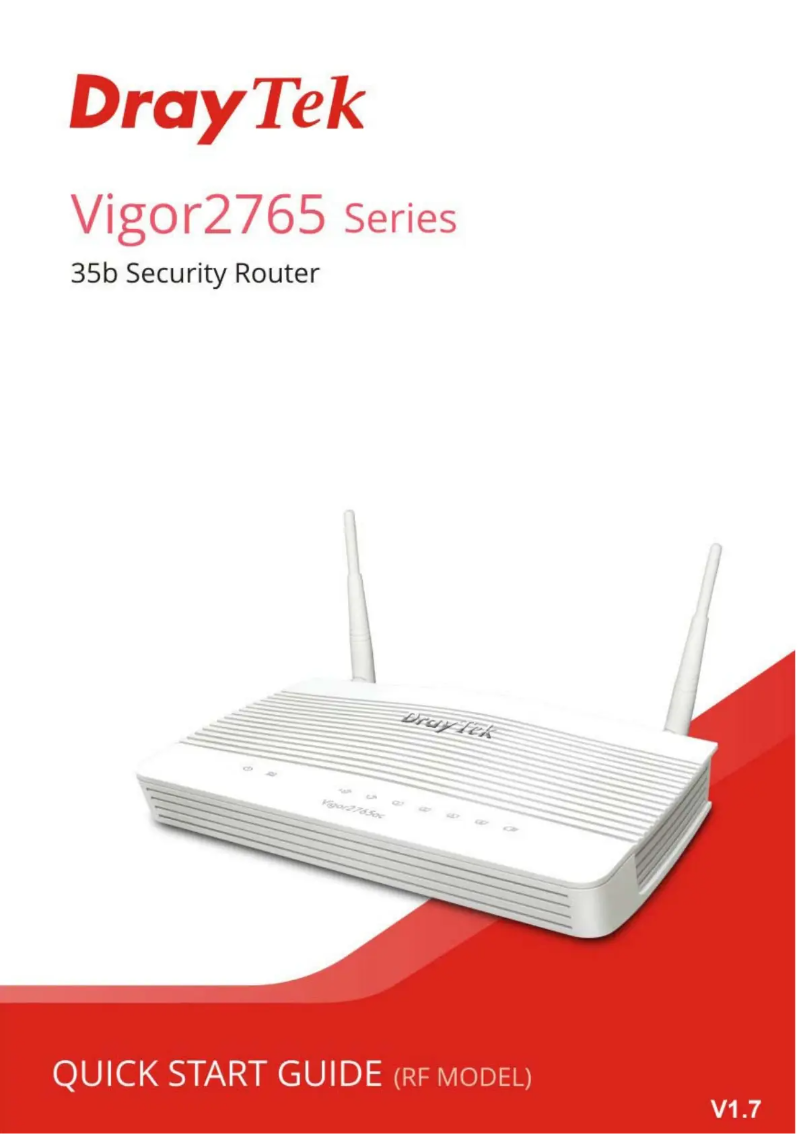 Page n°1 - Guide de démarrage rapide Draytek Vigor 2765ac