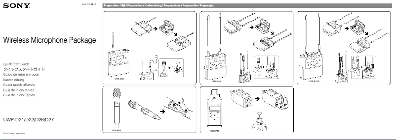 Page n°1 - Guide de démarrage rapide Sony UWP-D21