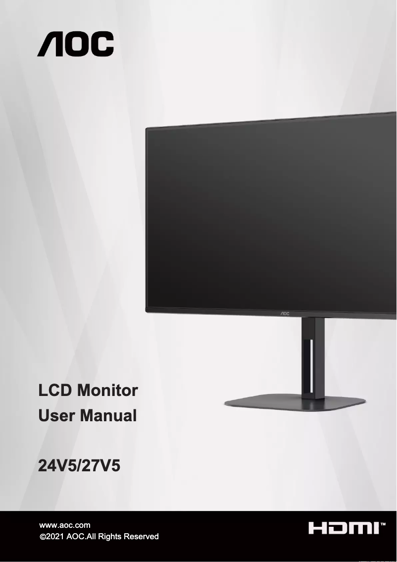 Página 1 del manual Manual de usuario AOC 27V5
