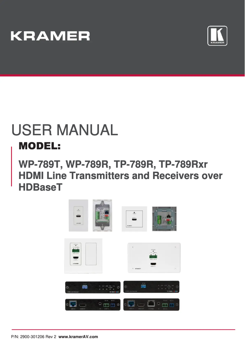 Page n°1 - Manuel utilisateur Kramer WP-789T