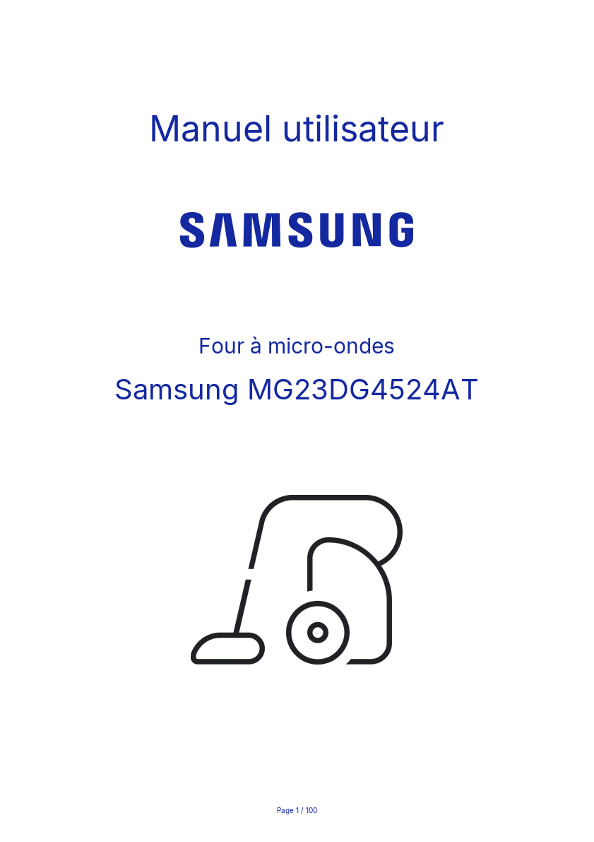 Image de la première page du manuel de l'appareil MG23DG4524AT
