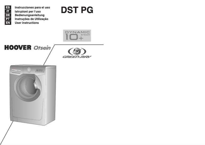Page n°1 - Manuel utilisateur Otsein-Hoover DST 10146PG-37