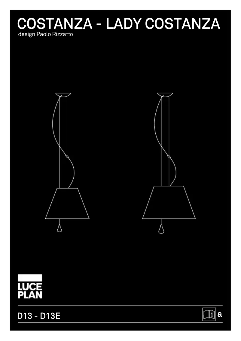 Page 1 de la notice Manuel utilisateur Luceplan Grande Costanza