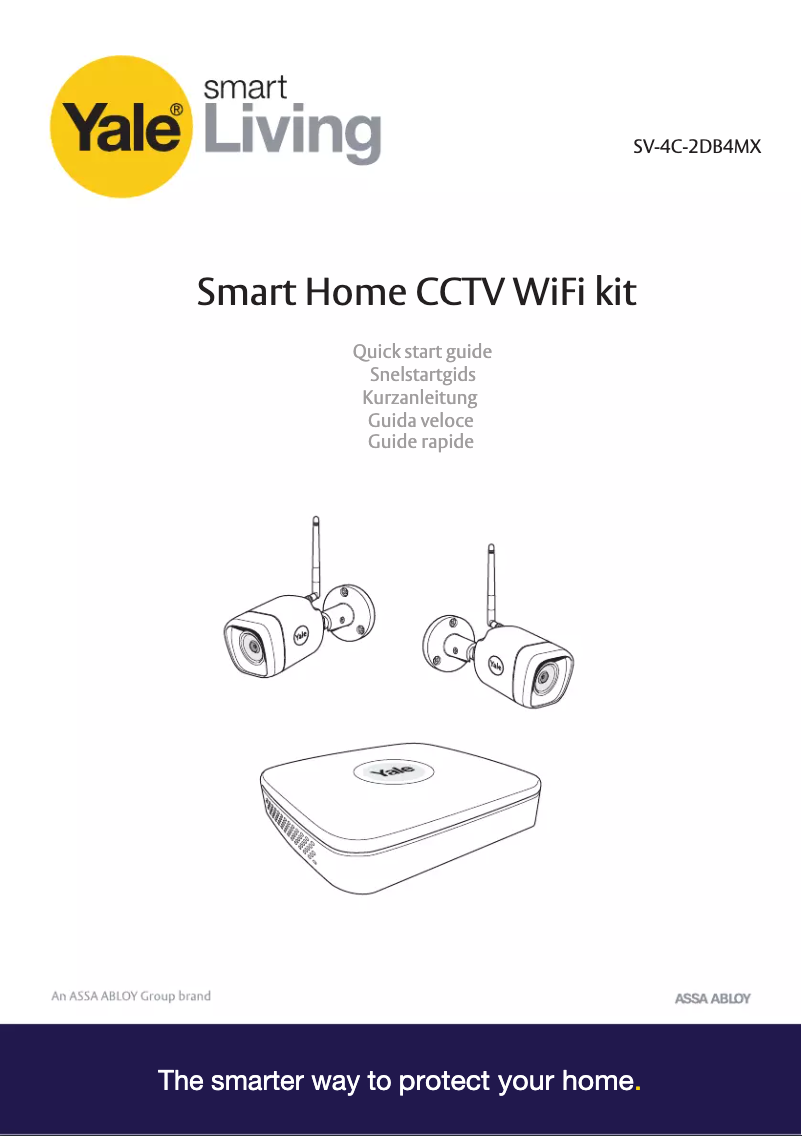 Page 1 de la notice Manuel utilisateur Yale Smart Home CCTV WiFi kit SV-4C-2DB4MX