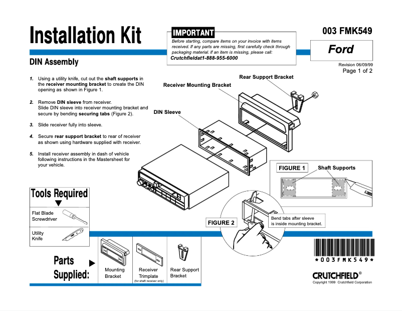 Page n°1 - Manuel utilisateur American International FMK549