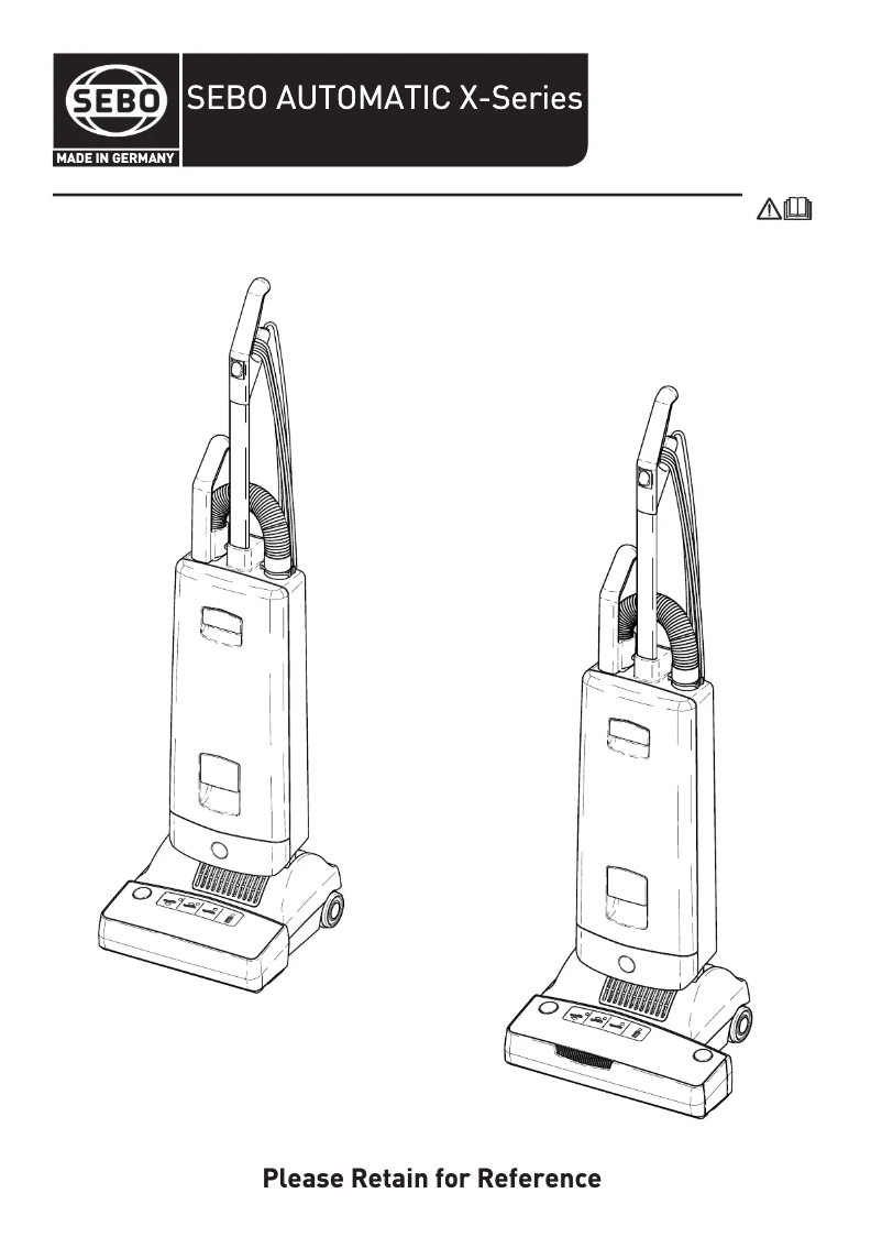 Page 1 de la notice Manuel utilisateur Sebo Automatic X4 PET ECO