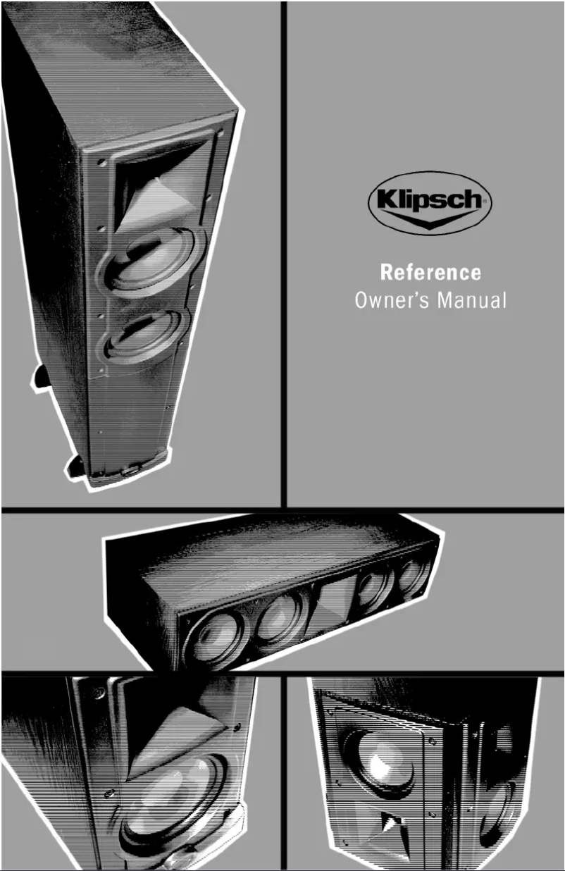 Page 1 de la notice Manuel utilisateur Klipsch Reference RF-83