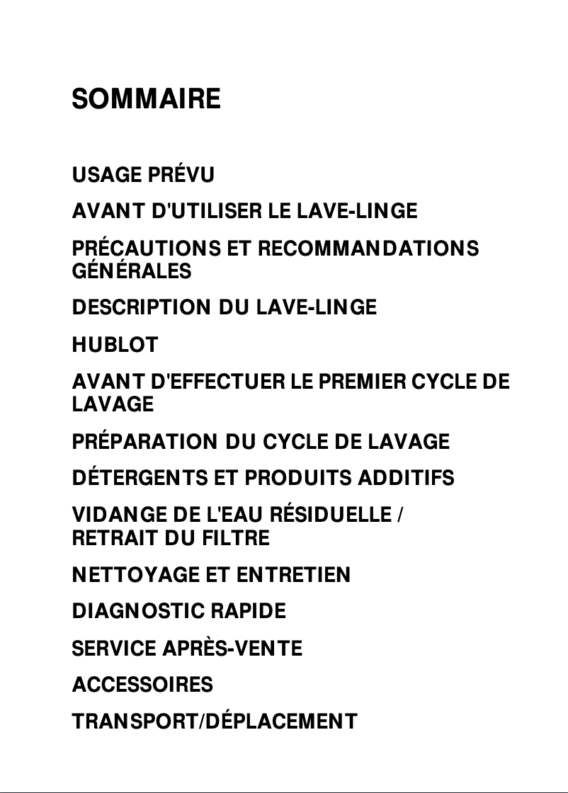 Page 1 de la notice Manuel utilisateur Bauknecht WAK ECO 2470
