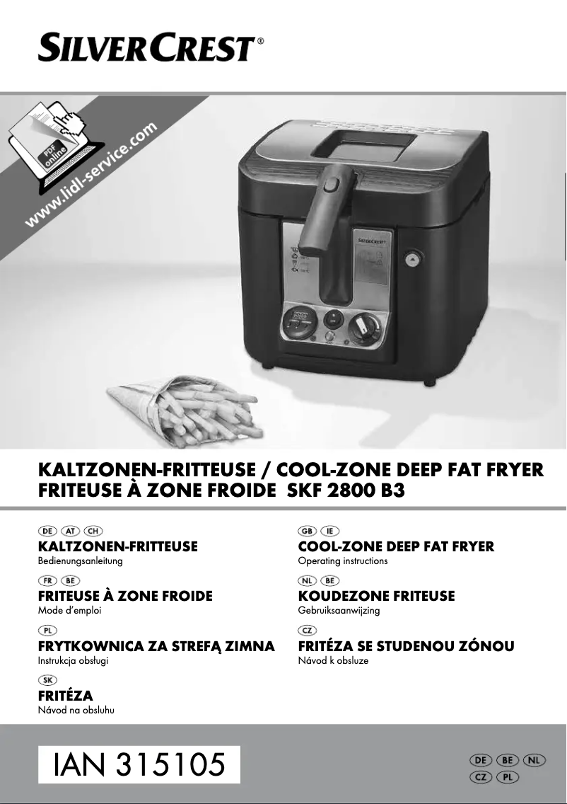 Page n°1 - Manuel utilisateur SilverCrest SKF 2800 B3