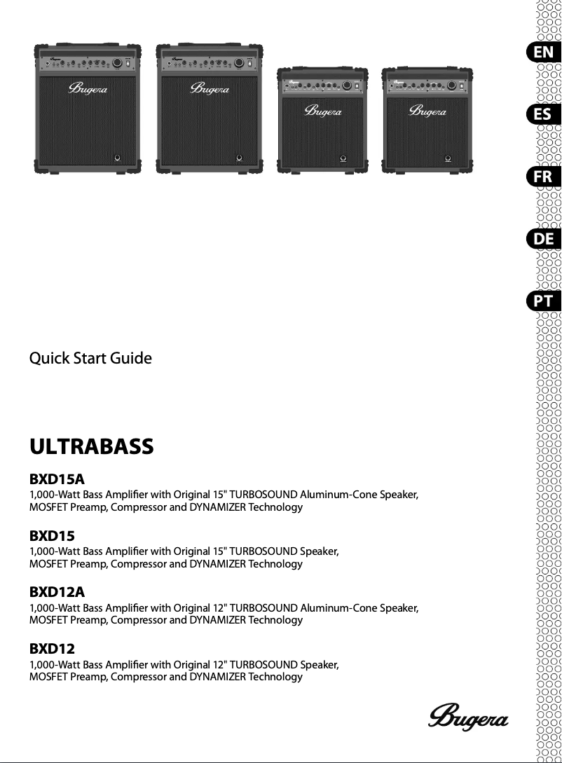 Page n°1 - Manuel utilisateur Bugera Ultrabass BXD12