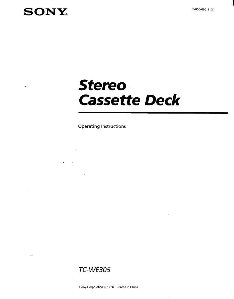 Image de la première page du manuel de l'appareil TC-WE305