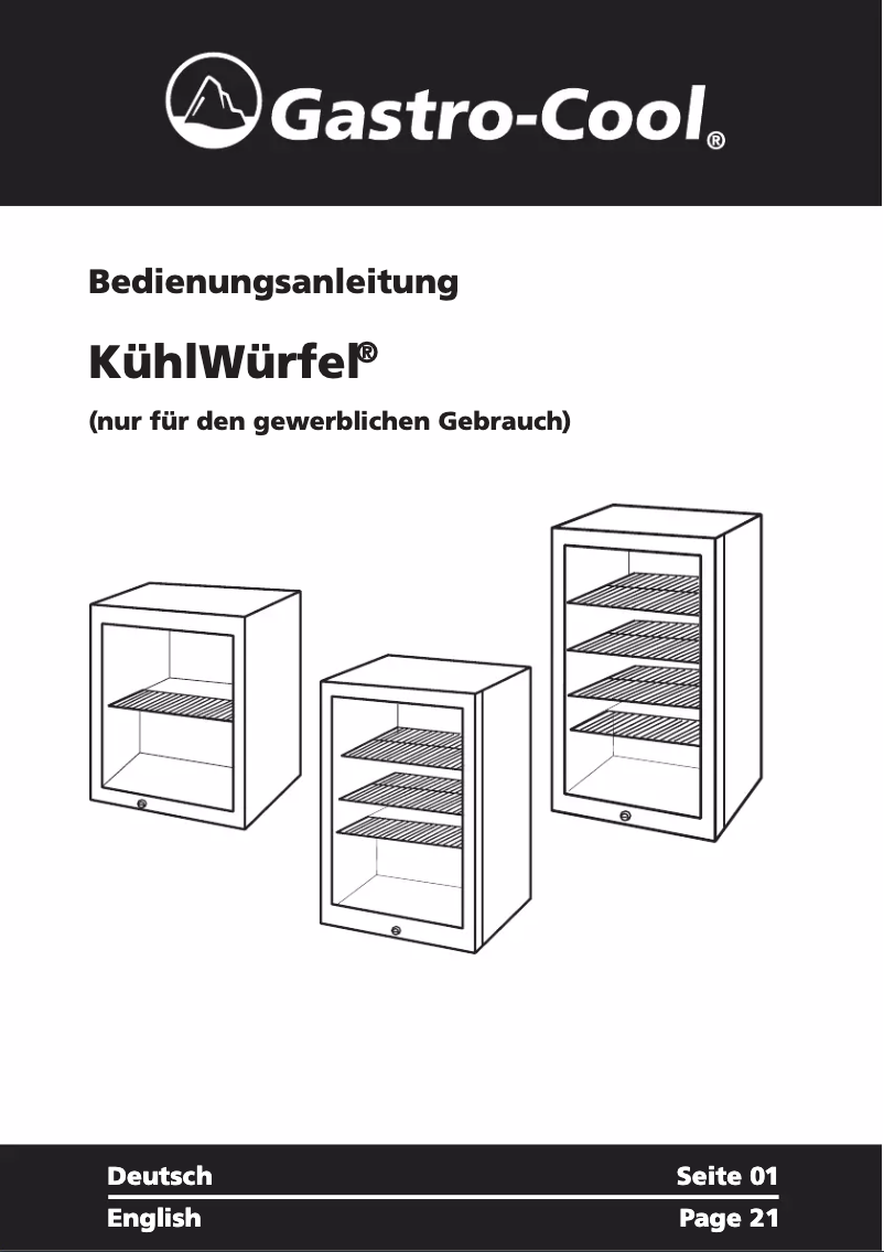 Page n°1 - Manuel utilisateur Gastro-Cool KW50