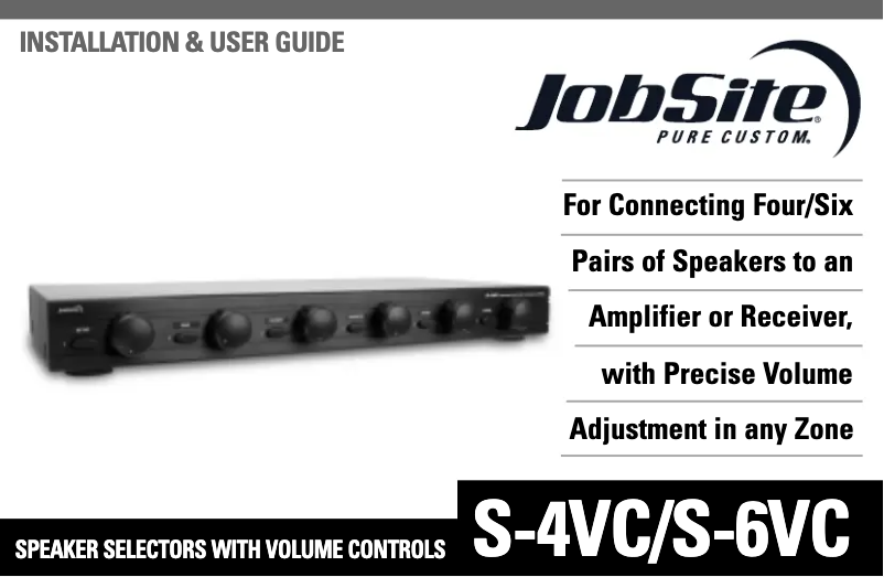 Page 1 de la notice Manuel utilisateur JobSite S-4VC