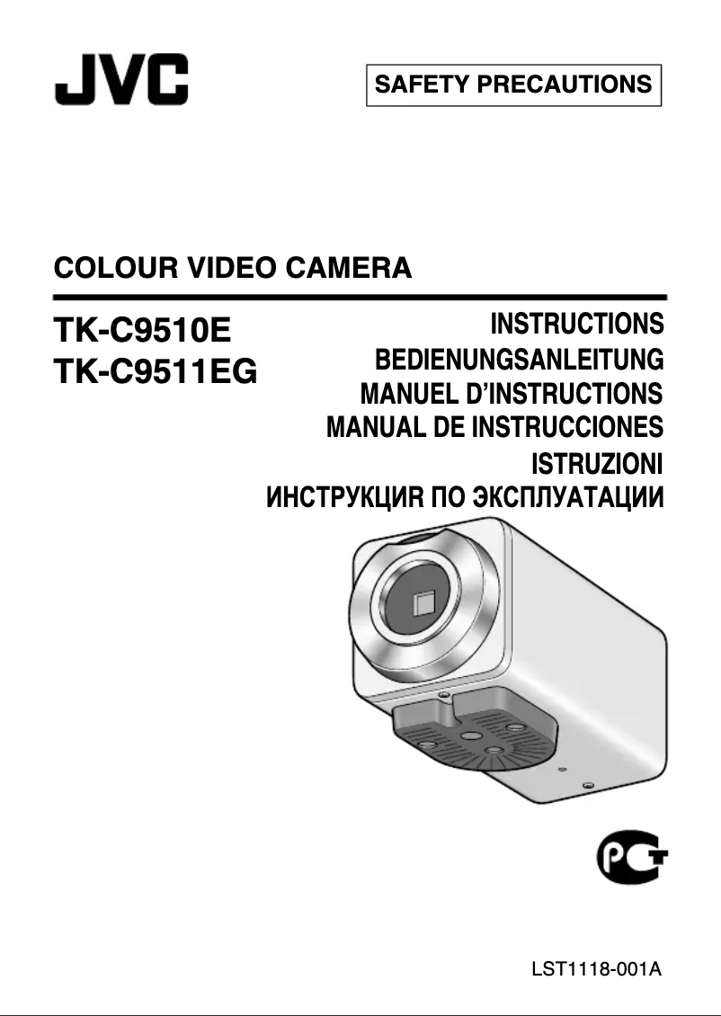 Page n°1 - Manuel utilisateur JVC TK-C9510E