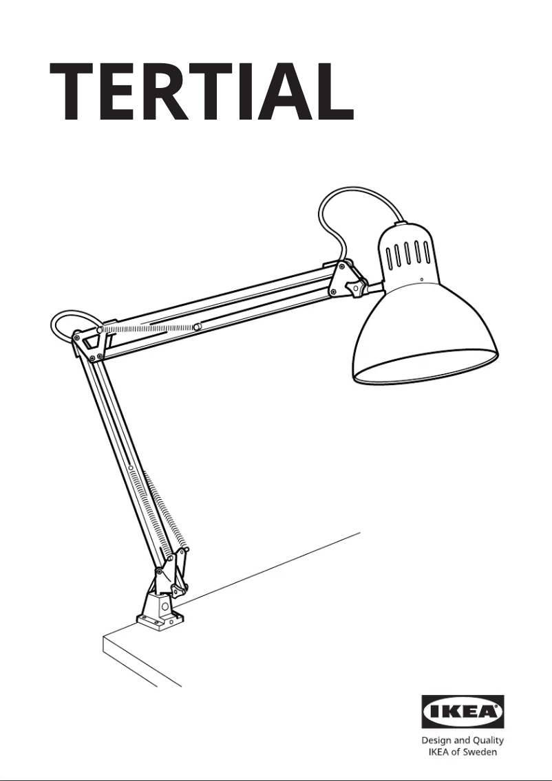 Page 1 de la notice Manuel utilisateur Ikea TERTIAL 203.554.34