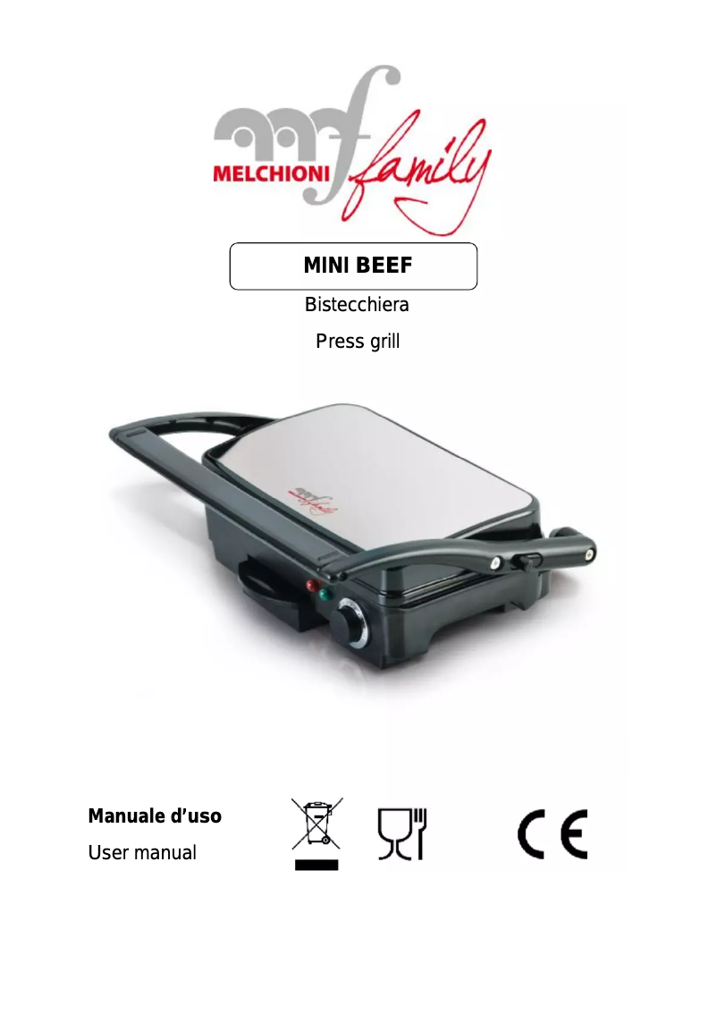 Page 1 de la notice Manuel utilisateur Melchioni MINI BEEF