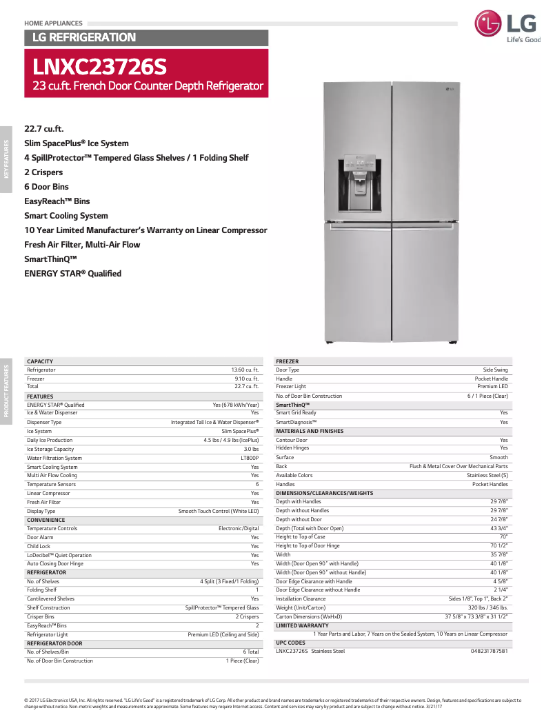 Image de la première page du manuel de l'appareil LNXC23726