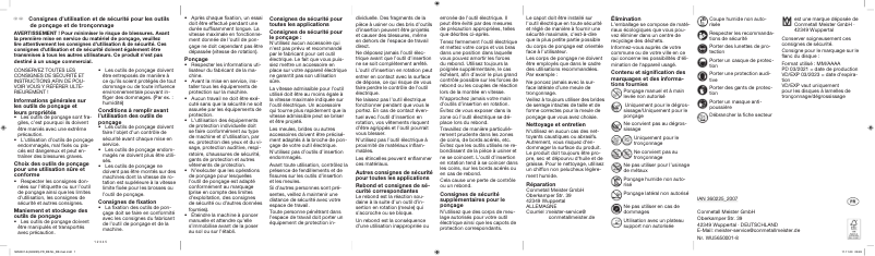 Page n°1 - Manuel utilisateur Parkside PWSZTS 1